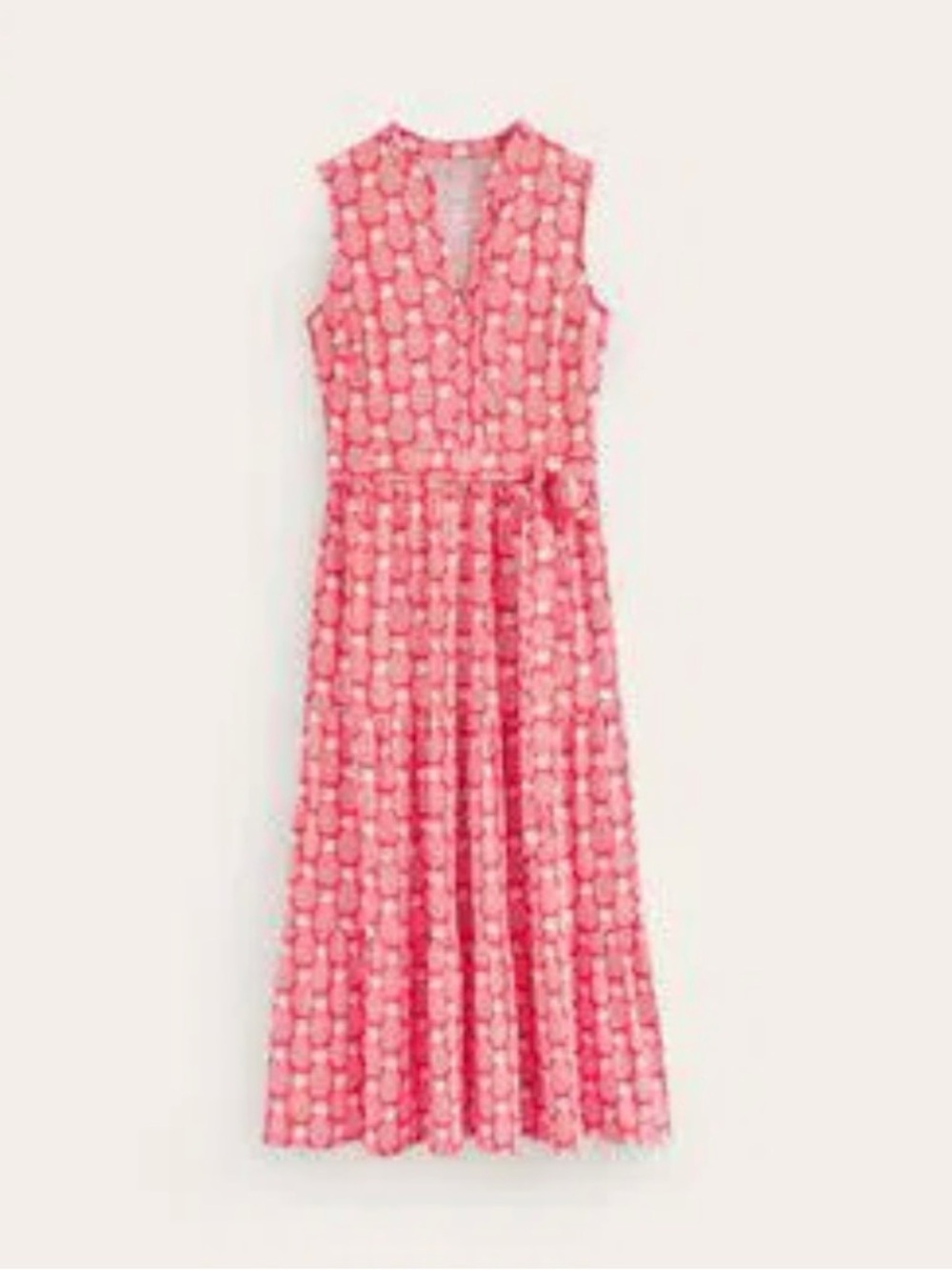 Boden Naomi red white pineapple maxi dress - Picture 4 of 12